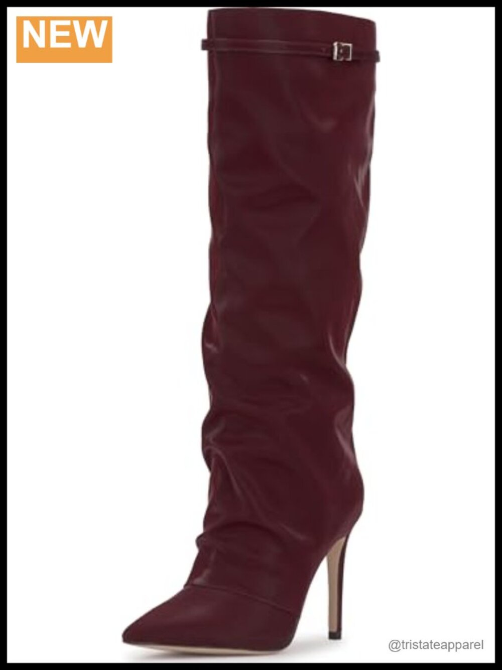 Jessica Simpson Women's Paeril Knee High Boots Stiletto Zip Closure Pointed Toe